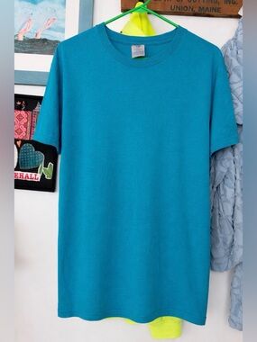 Vintage paper thin Jerzees blank cotton tshirt size L